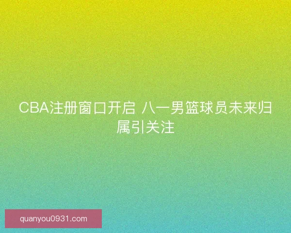 CBA注册窗口开启 八一男篮球员未来归属引关注